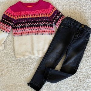 Joe Fresh Winter Sweater and Afton St Jeans Sz 3t
